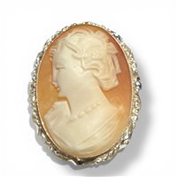 Broche Mandile 1922 Femme Cammei  in Argent Conchiglia 2MSPCM159